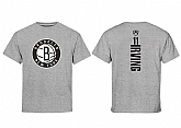 Brooklyn Nets 11 Kyrie Irving Gray T-Shirt,baseball caps,new era cap wholesale,wholesale hats